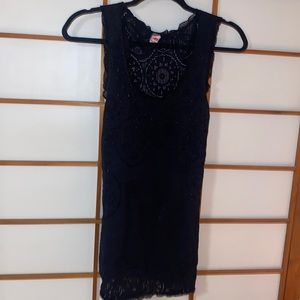 Stretchy sexy lace tank top